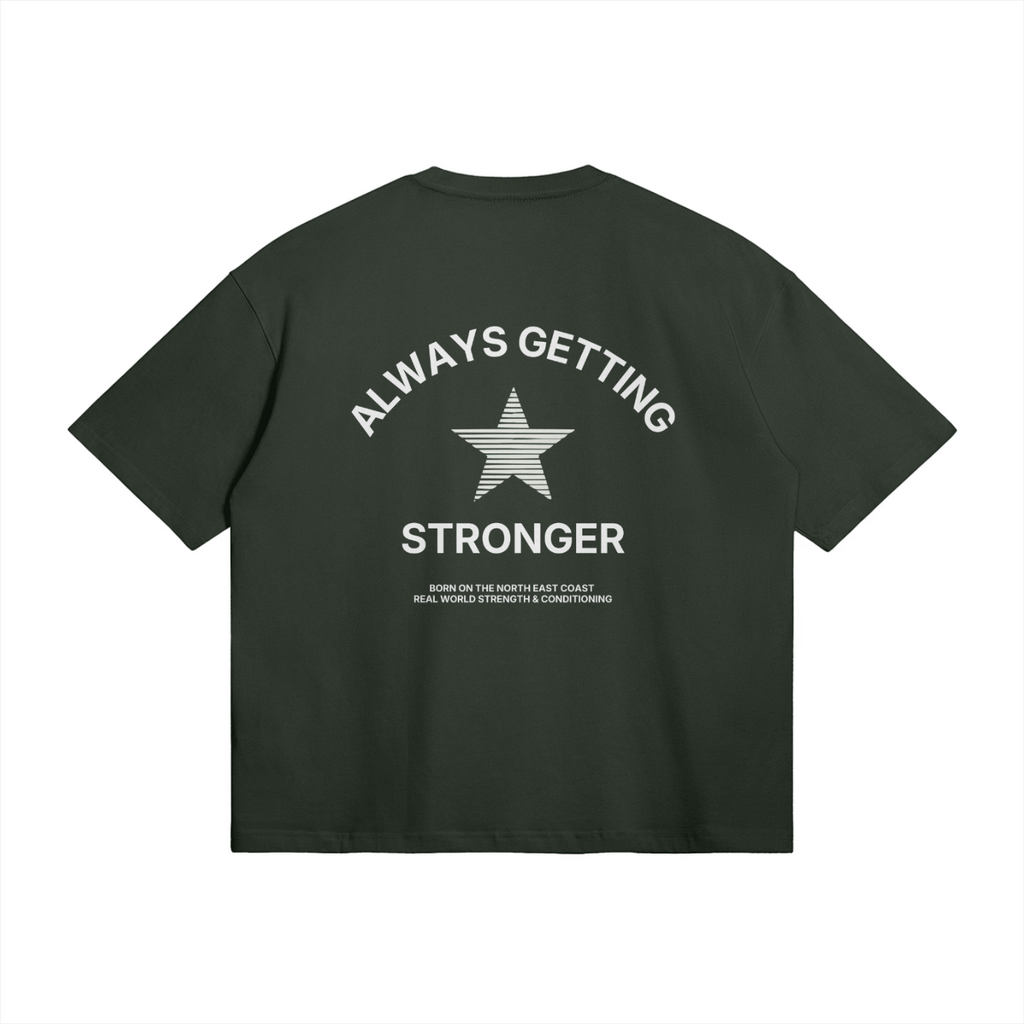 ALWAYS GETTING STRONGER TEE - JUNGLE GREEN